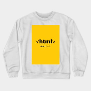 Coding Cards, Colorful Graphics Filled With HTML Coding Jokes Crewneck Sweatshirt